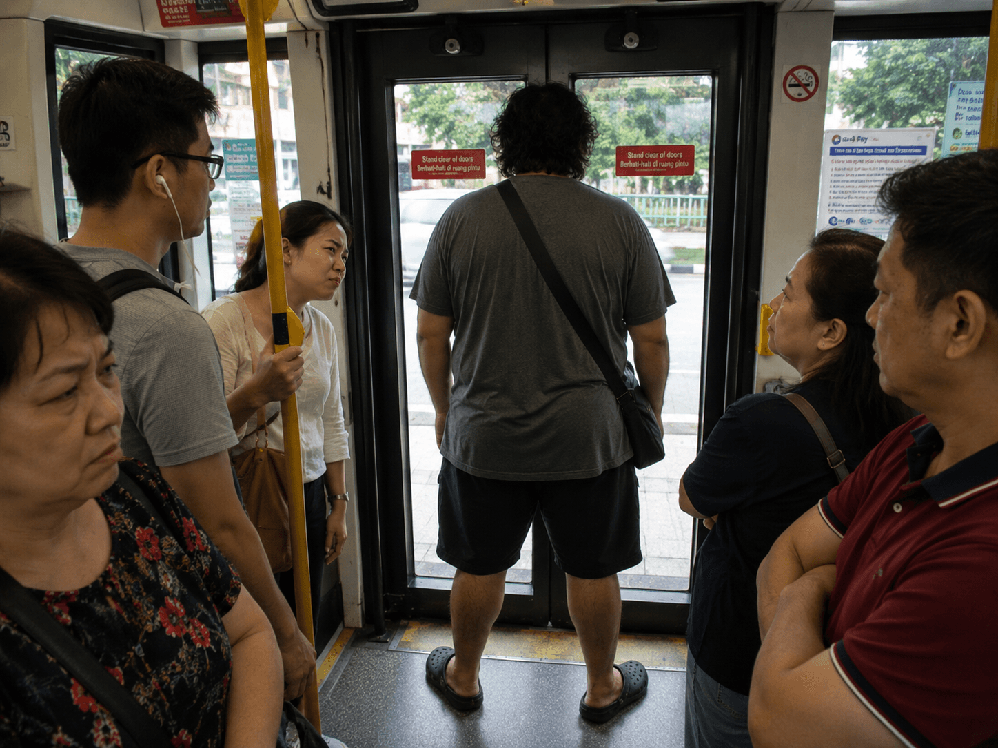 'He Just Stood There': Commuters Forced To Navigate Around Human Obstacle